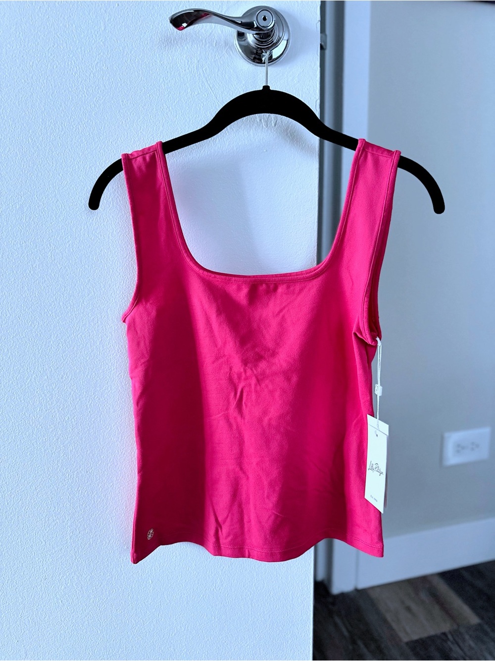 Lilly Pulitzer Hot Pink Square-Neck Tank Top